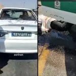 (۱۶+) اولین تصاویر از حمله تروریستی به گشت پلیس در ایرانشهر | اسامی شهدا اعلام شد